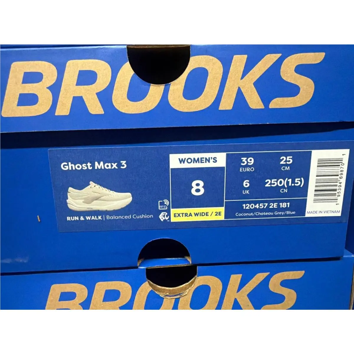 Brooks shoes - Brooks Ghost - Ghost - Coconut/Chateau Grey/Blue 16