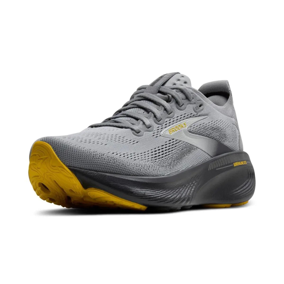 Brooks Men’s Adrenaline Gts 25 Supportive Running Walking Shoe - Primer Grey/Ebony/Jasmin