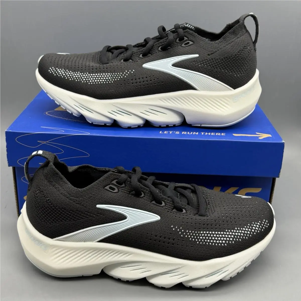 Brooks Glycerin Flex Womens 5.5 B Running Shoes Athletic Gym Walking Black White
