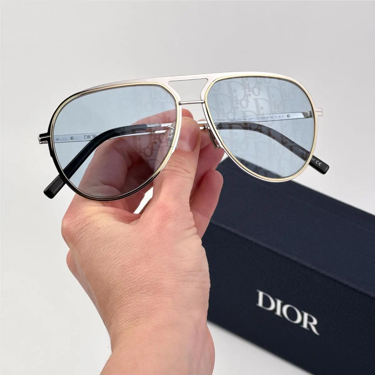 Women Sunglasses Silver Blue Photochromic Pilot essential A2U F0I8 by Dior