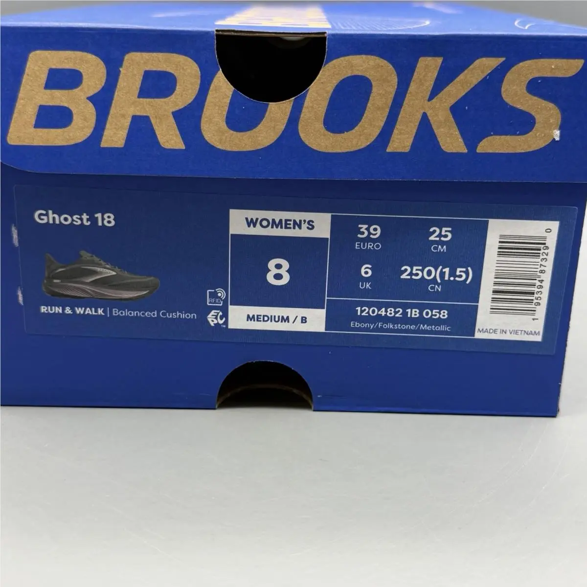 Brooks shoes - Brooks Ghost 18 - Ghost - 1204821B058 - Ebony (UPC: 0195394873290) 12