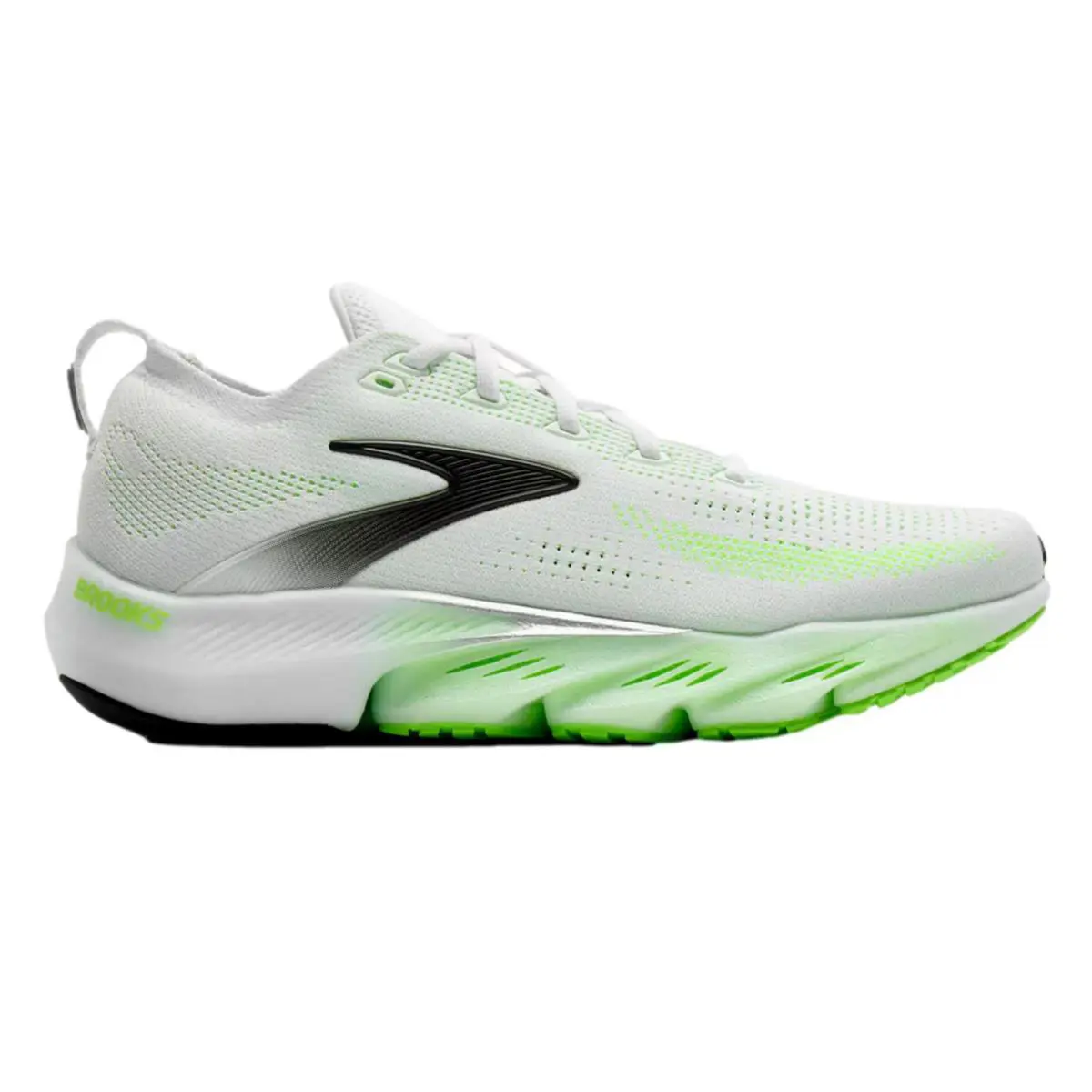 Brooks Glycerin Flex White / Green Gecko / Phantom 110478 1D 114 Men`s Size 10.5 - Multicolor