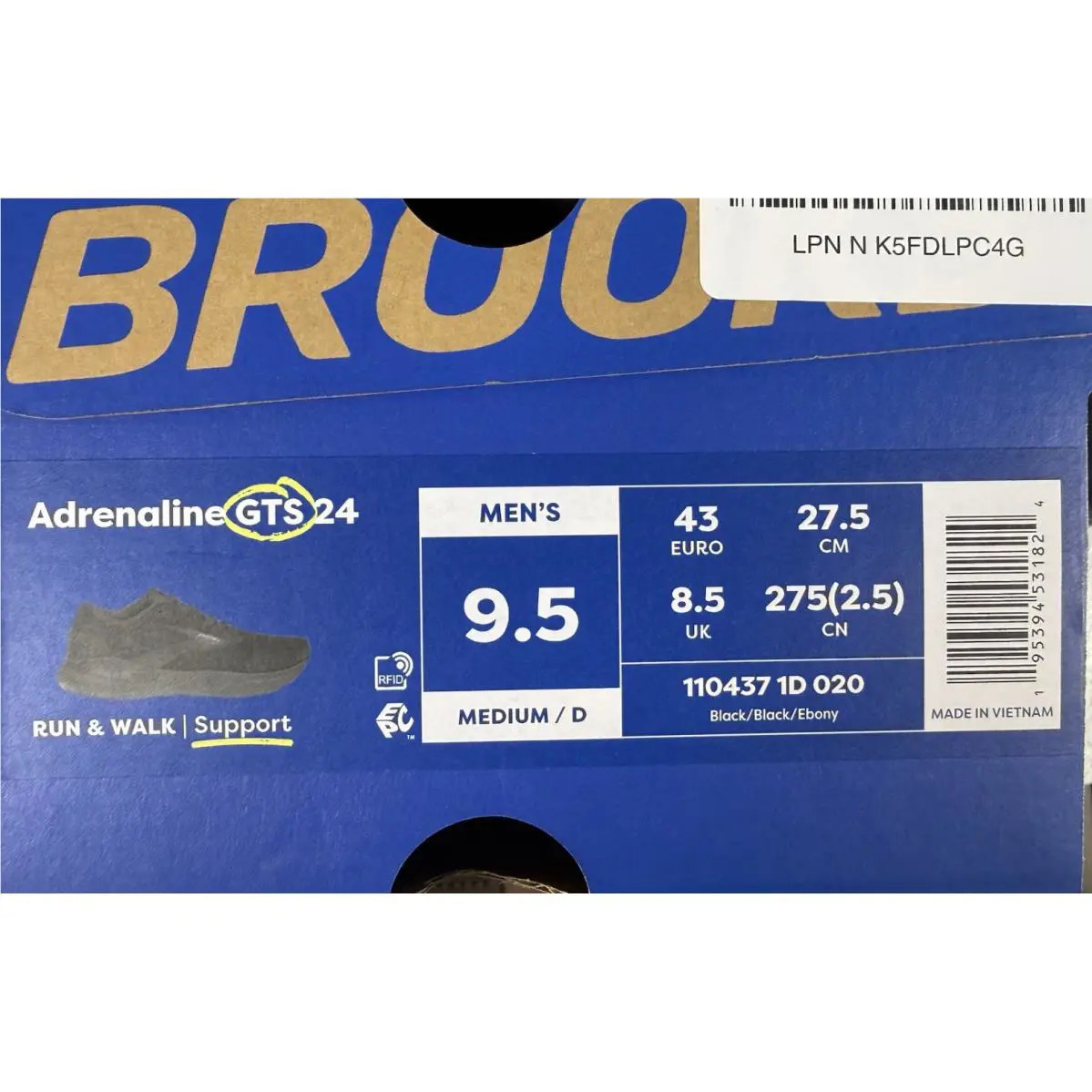 Brooks shoes - Brooks Adrenaline GTS 24 - Adrenaline GTS - 110437 - Black 4