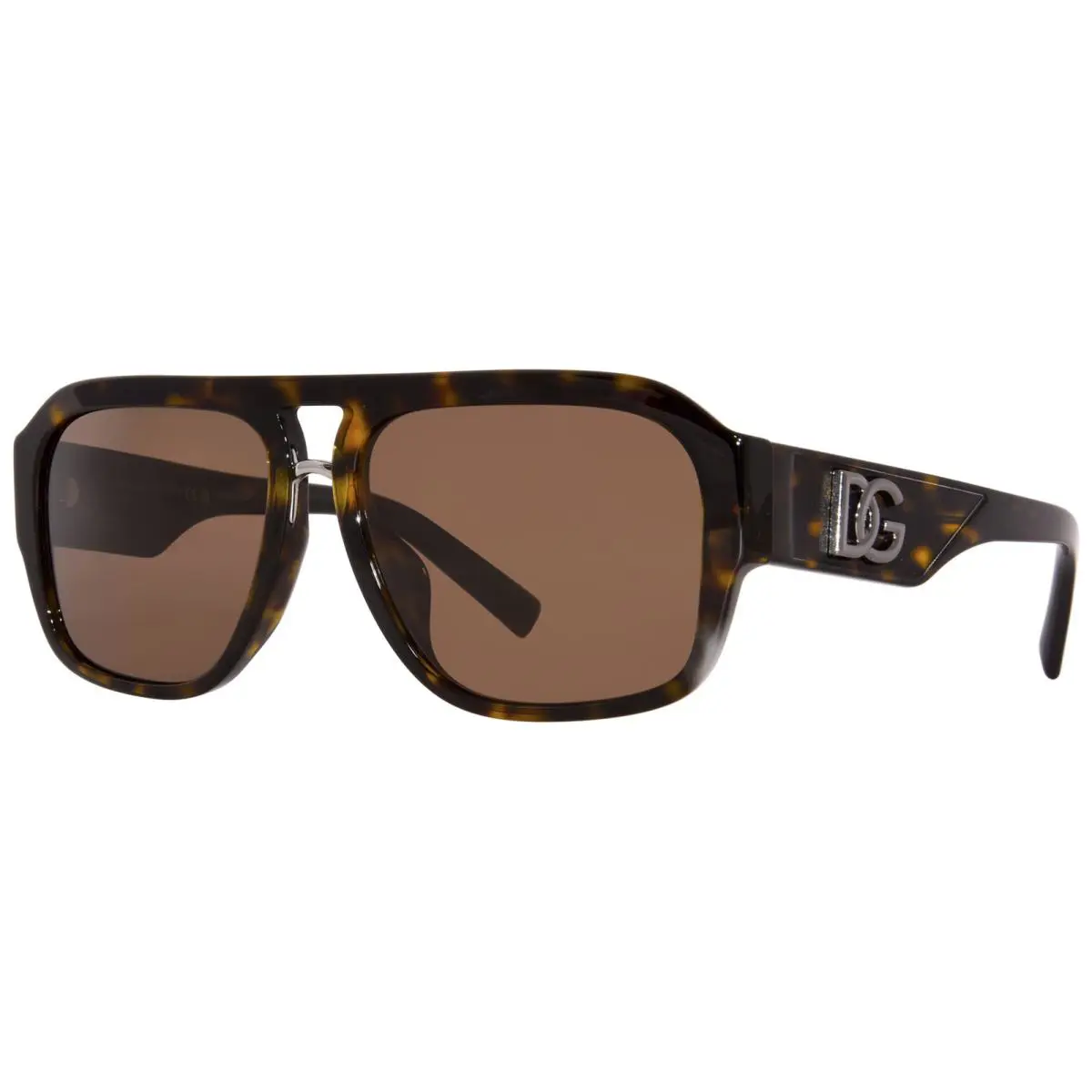 Dolce Gabbana DG4403F 502/73 Sunglasses Men`s Havana/dark Brown Pilot 58mm