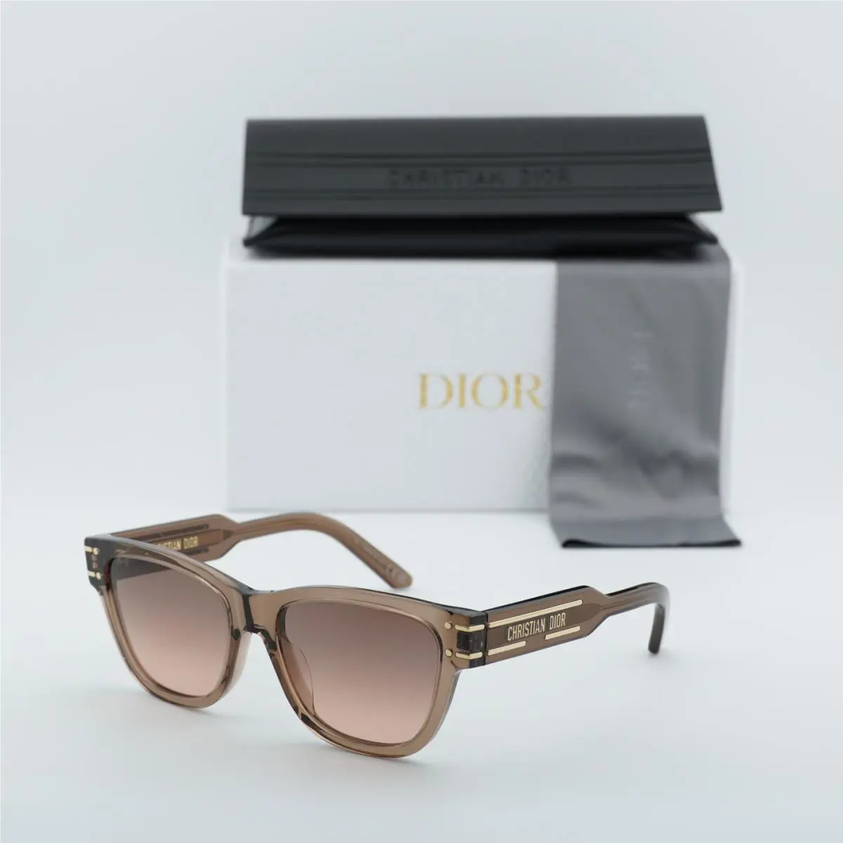 signature S6U 64F1 Shiny Brown/brown Gradient 54-17-135 Sunglasses by Dior
