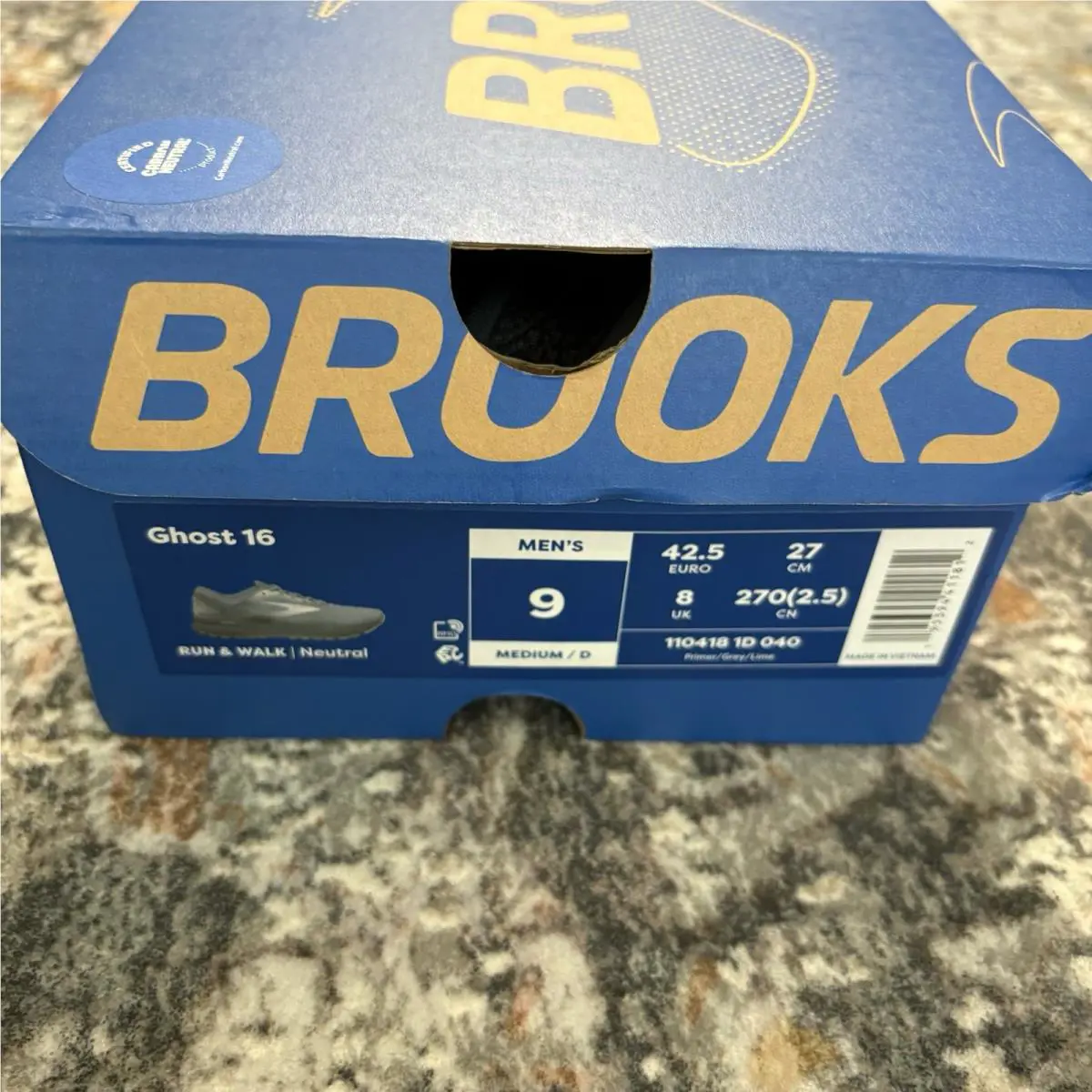 Brooks shoes - Brooks Ghost 16 - Ghost - 110418-1D-040 - Primer Grey Lime (UPC: 0195394411812) 10