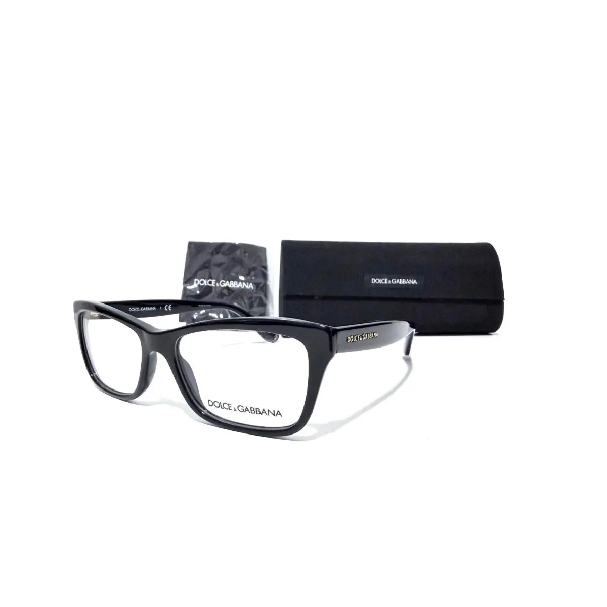 Dolce Dolce & Gabbana DG 3215 501 Gabbana DG 3215 501 Shiny Black RX Eyeglasses 52-16-140 MM Italy