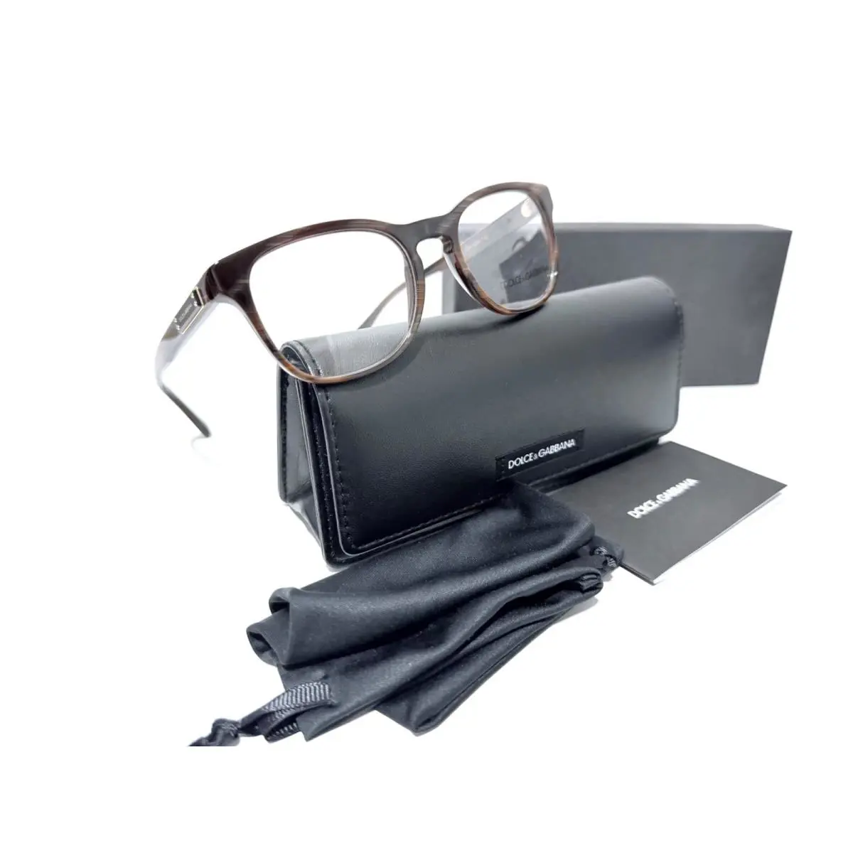 Dolce Dolce & Gabbana DG 3260 3118 Gabbana DG 3260 3118 Brown Horn Square RX Eyeglasses 52-20-145 MM Italy