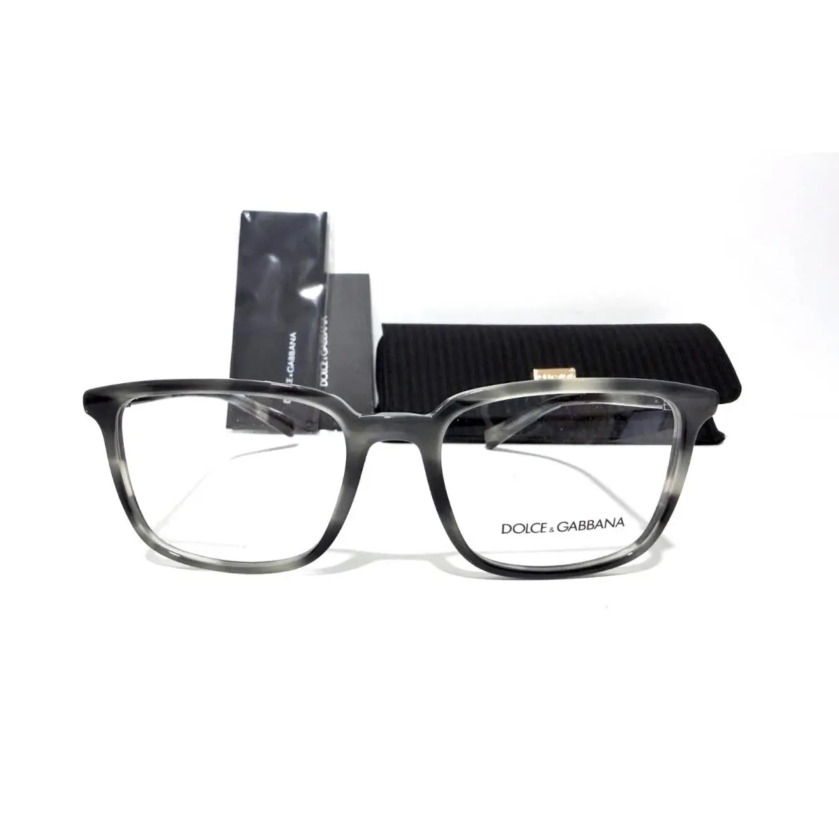 Dolce Dolce & Gabbana DG 3304 3199 Gabbana DG 3304 3199 Striped Gray Sqaure RX Eyeglasses 54-19-145MM Italy
