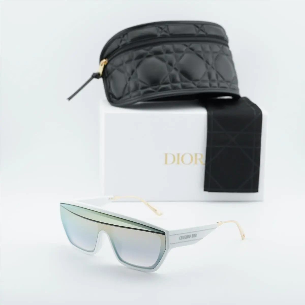 club M7U 51A5 White/gold Mirror 0-0-140 Sunglasses by Dior