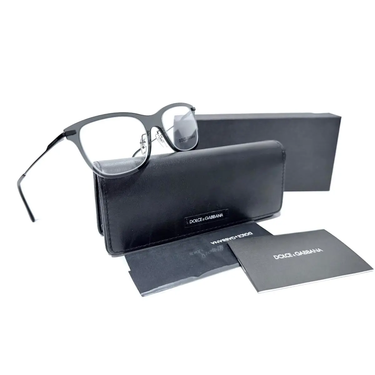 Dolce Dolce & Gabbana DG 1293 1106 Gabbana DG 1293 1106 Dark Smoke Gray RX Eyeglasses 53-19-145 MM Italy