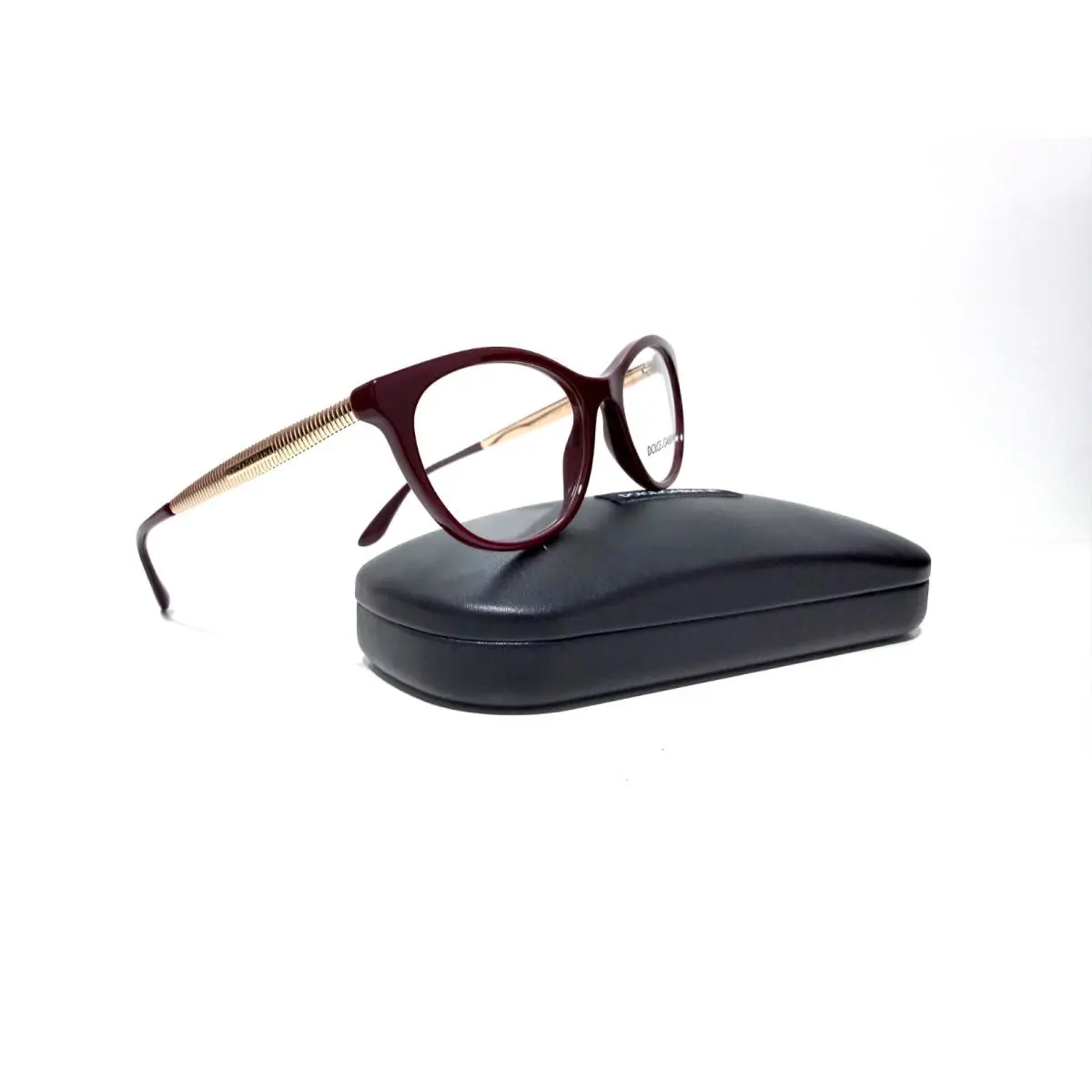 Dolce Dolce & Gabbana DG 3310 3091 Gabbana DG 3310 3091 Bordeaux Red Gold RX Eyeglasses 52-18-140 MM Italy