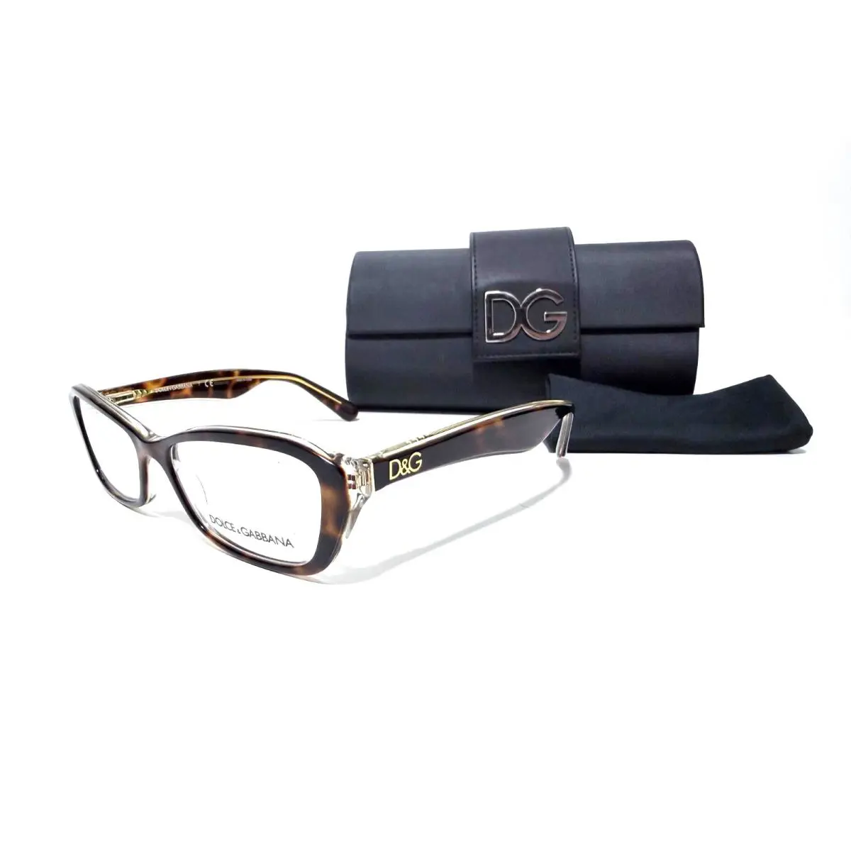 Dolce Dolce & Gabbana DG 3168 2738 Gabbana DG 3168 2738 Havana Brown Gold RX Eyeglasses 53-16-135 MM Italy