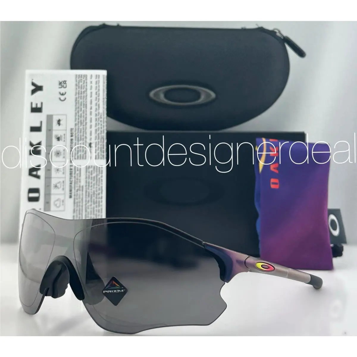Evzero Path Sunglasses Matte Cyan Colorshift Prizm Black OO9313-34 by Oakley