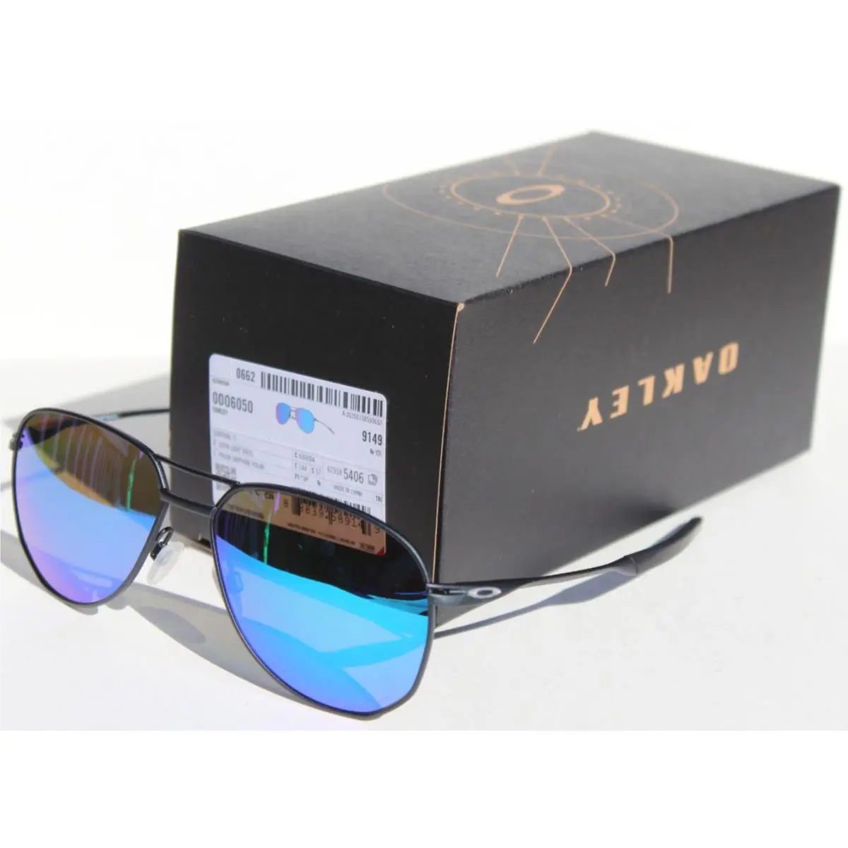 Contrail Ti Polarized Sunglasses Steel/prizm Sapphire OO6050-04 by Oakley