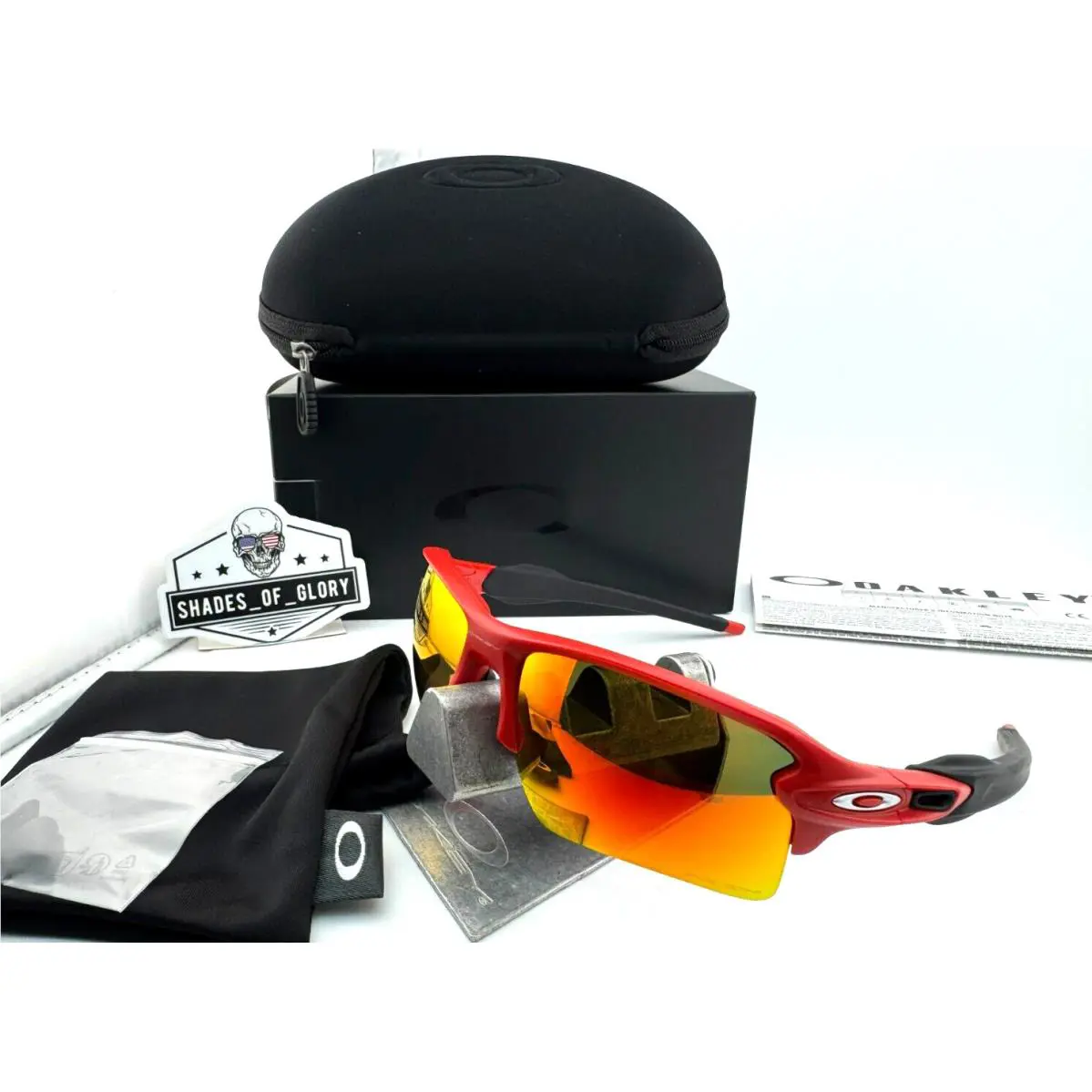 Flak 2.0 XL Matte Redline Prizm Ruby Sunglasss OO9188-J1 by Oakley