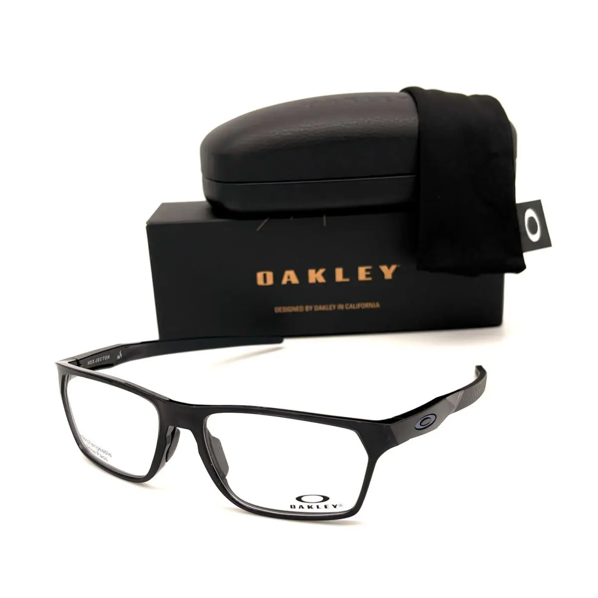 Hex Jector OX8032-0457 Black Ink / Clear Lens 57mm Eyeglasses by Oakley