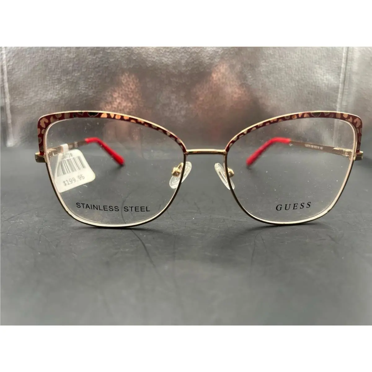 Guess GU 2716 5616 Red Gold Eyeglasses 56-16-140 Women’s Metal Frame