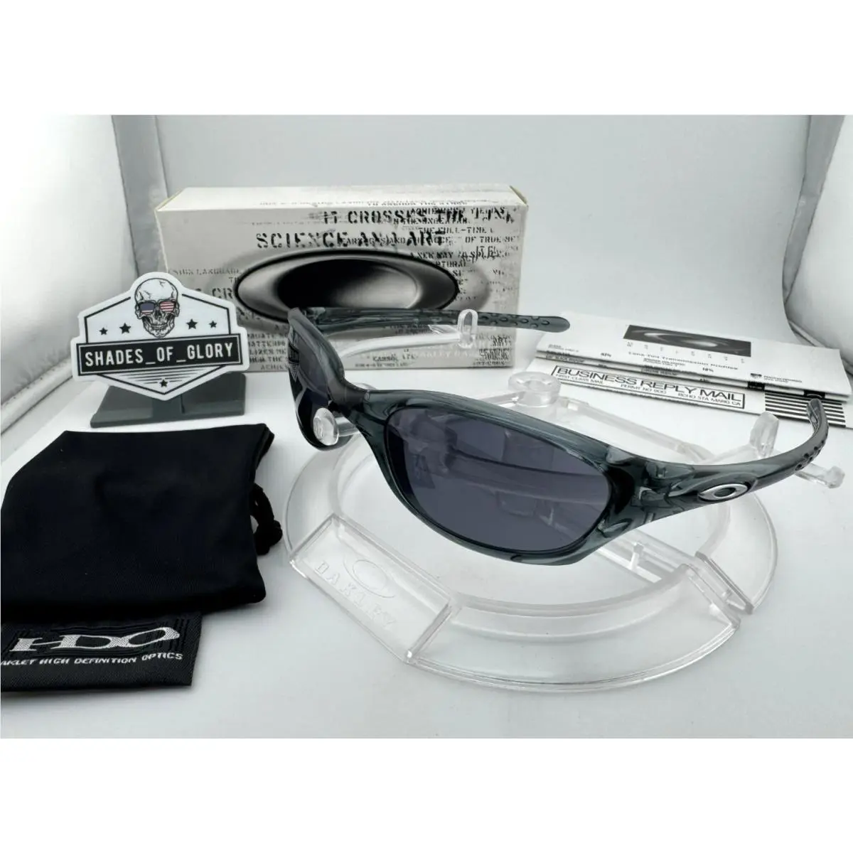 Fives 2.0 Crystal Black W/ Grey Sunglasses 30-668 Rare Mph by Oakley