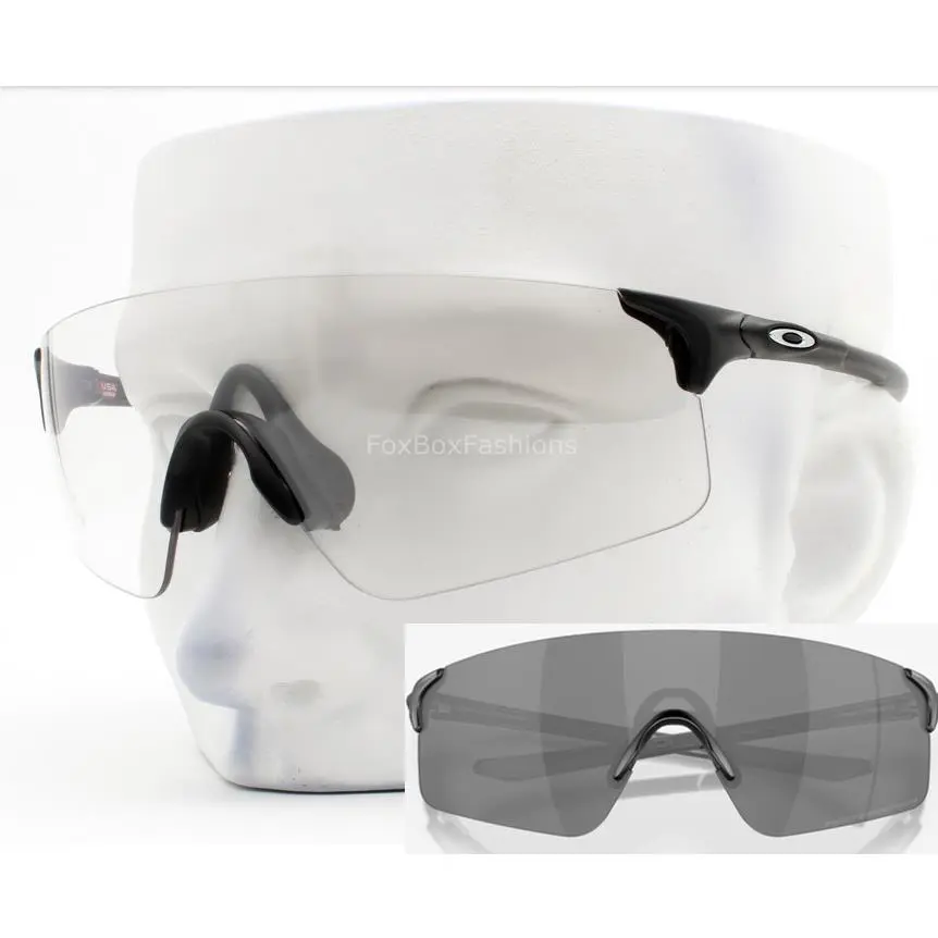 Evzero Blades Sunglasses Matte Black Clear Photochromic OO9454-0938 Case by Oakley