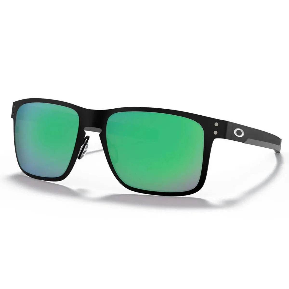 Oakley Holbrook Metal 4123-04 Men`s Matte Black/jade Iridium Sunglasses - Frame: Black, Lens: Green