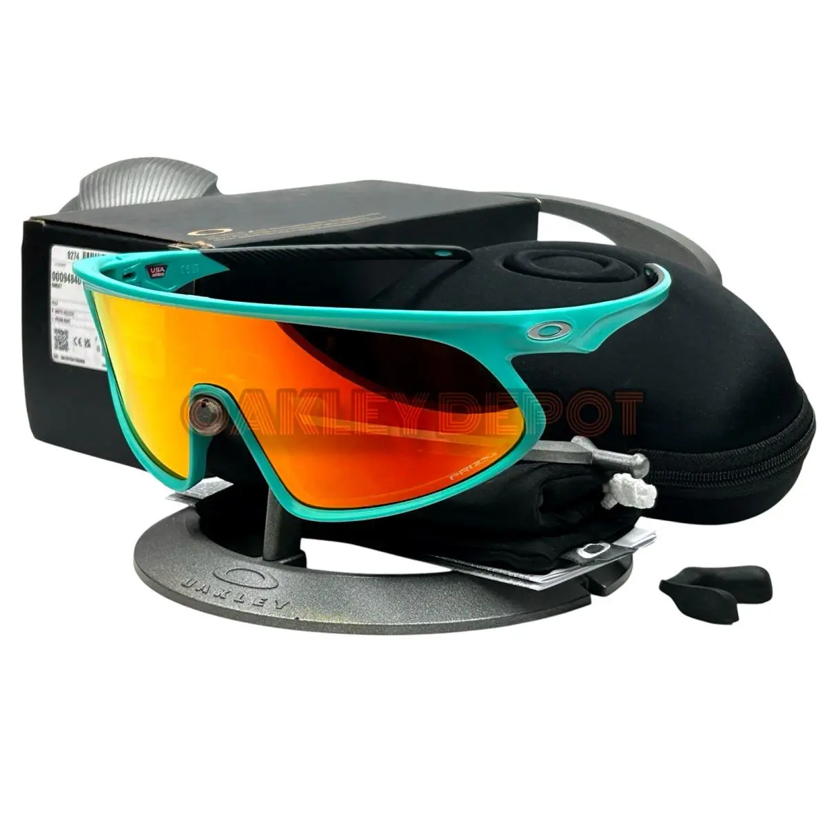Oakley Rslv 009484D Matte Celeste/prizm Ruby Sunglasses - Frame: MATTE CELESTE, Lens: RUBY