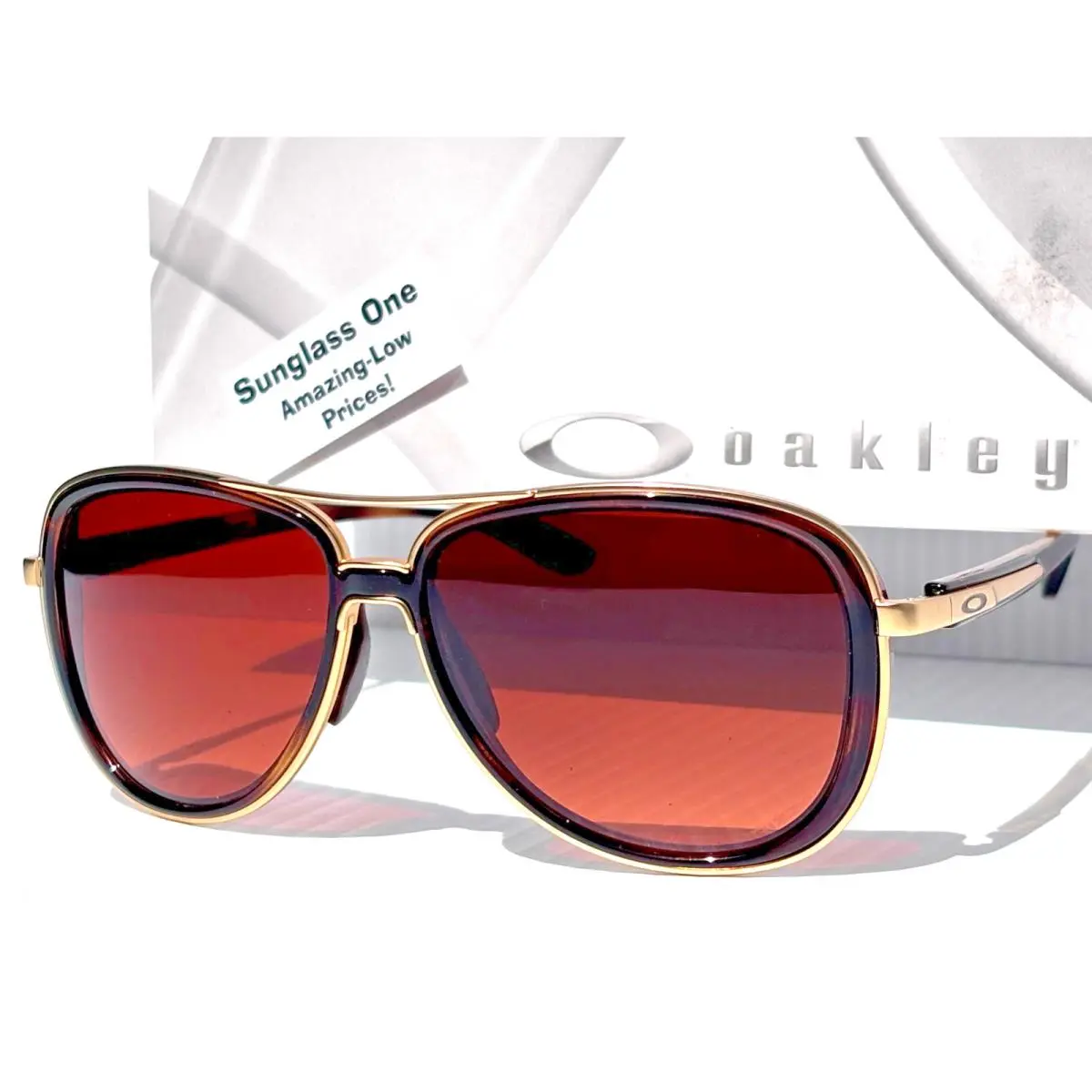 Split Time Brown Tortoise Prizm Brown Gradient Lens Sunglass 4129-18 by Oakley