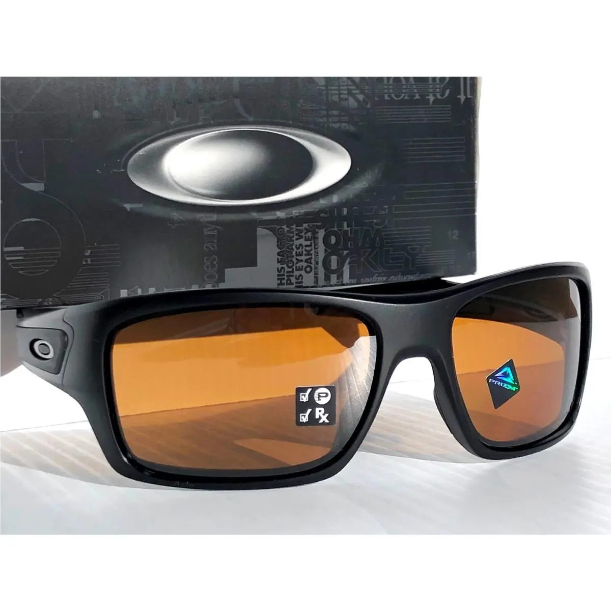 Oakley Turbine Matte Black Polarized Prizm Tungsten Lens Sunglass 9263-40
