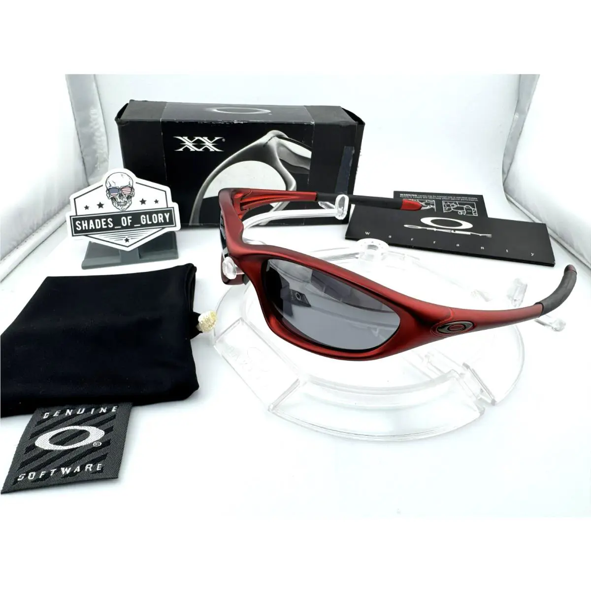 XX Twenty Fmj Red W/ Black Iridium Sunglasses 04-292 Rare by Oakley