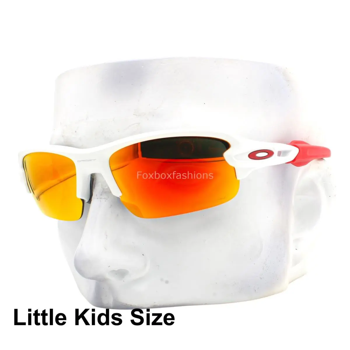 Youth Fit Sunglasses OJ9008-0958 Flak Xxs Matte White Prizm Red Kids Size by Oakley