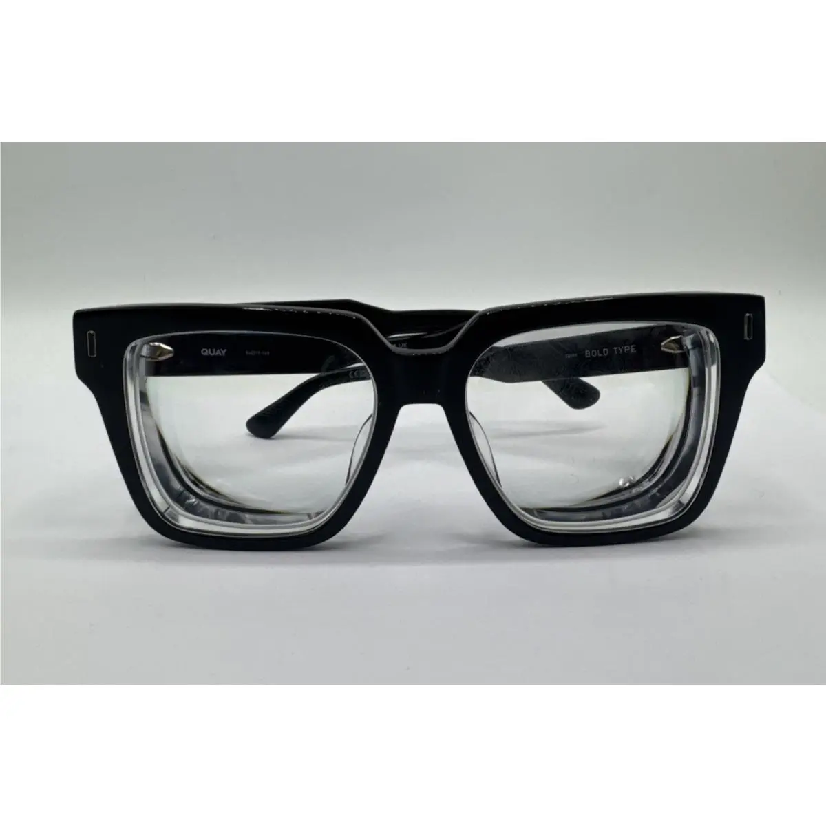 Quay Eyeglasses Frames Bold Type 54 17 145 Black by QUAY