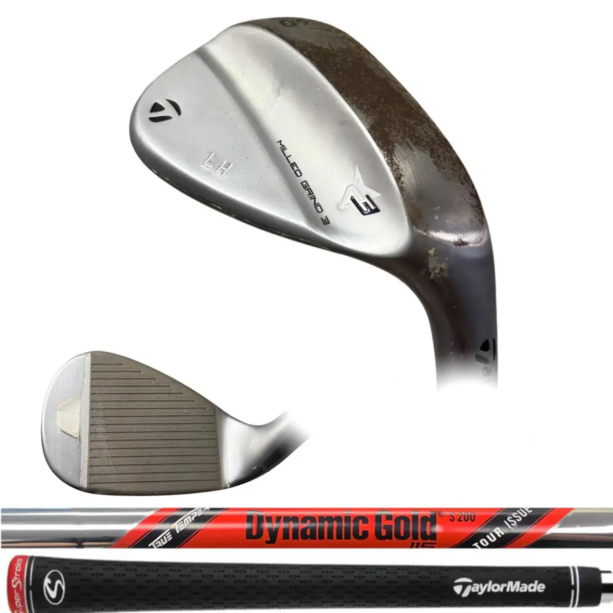Taylormade Raw Milled Grind 3 60 08 Low Bounce Wedge Dynamic Gold S200