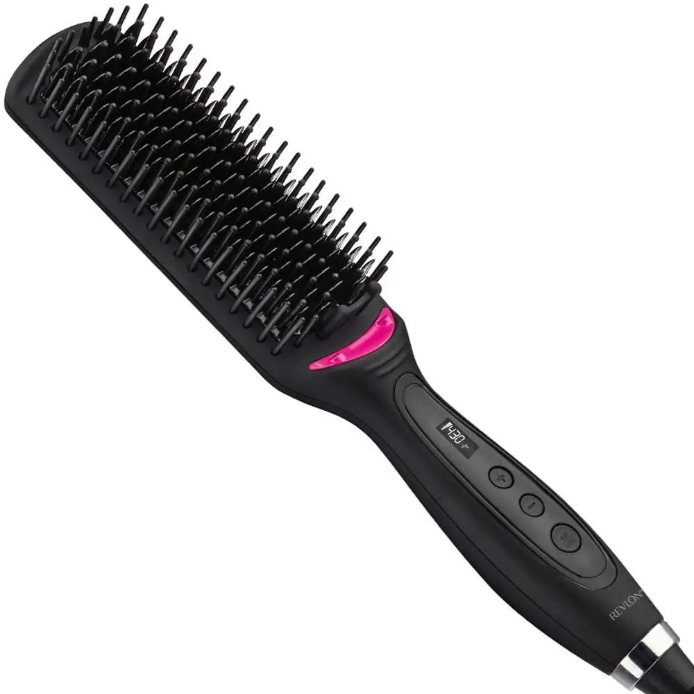 Revlon Hair Straightening and Styling Brush Great For 4-1/2 Inch Black