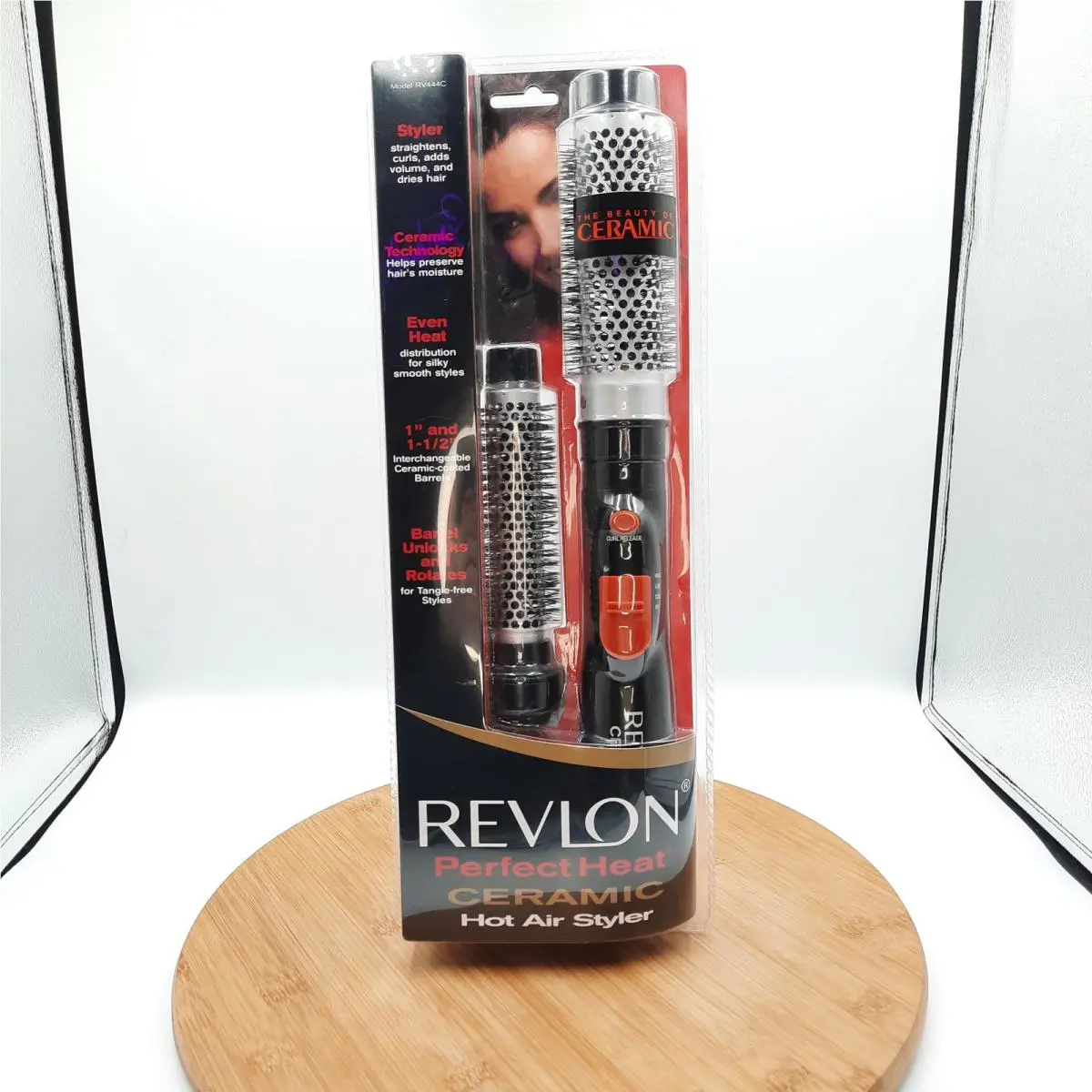Revlon Perfect Heat Ceramic Hot Air Styler Round Hair Brush Curling Iron