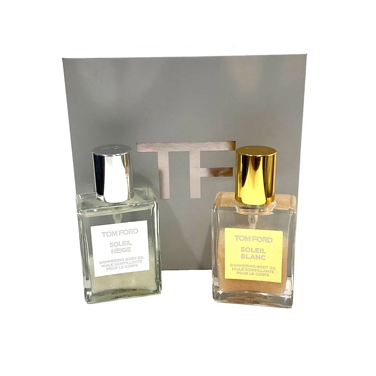 Tom Ford Soleil Shimmering Body Oil Duo Gift Set Blanc Neige 1.5oz Each