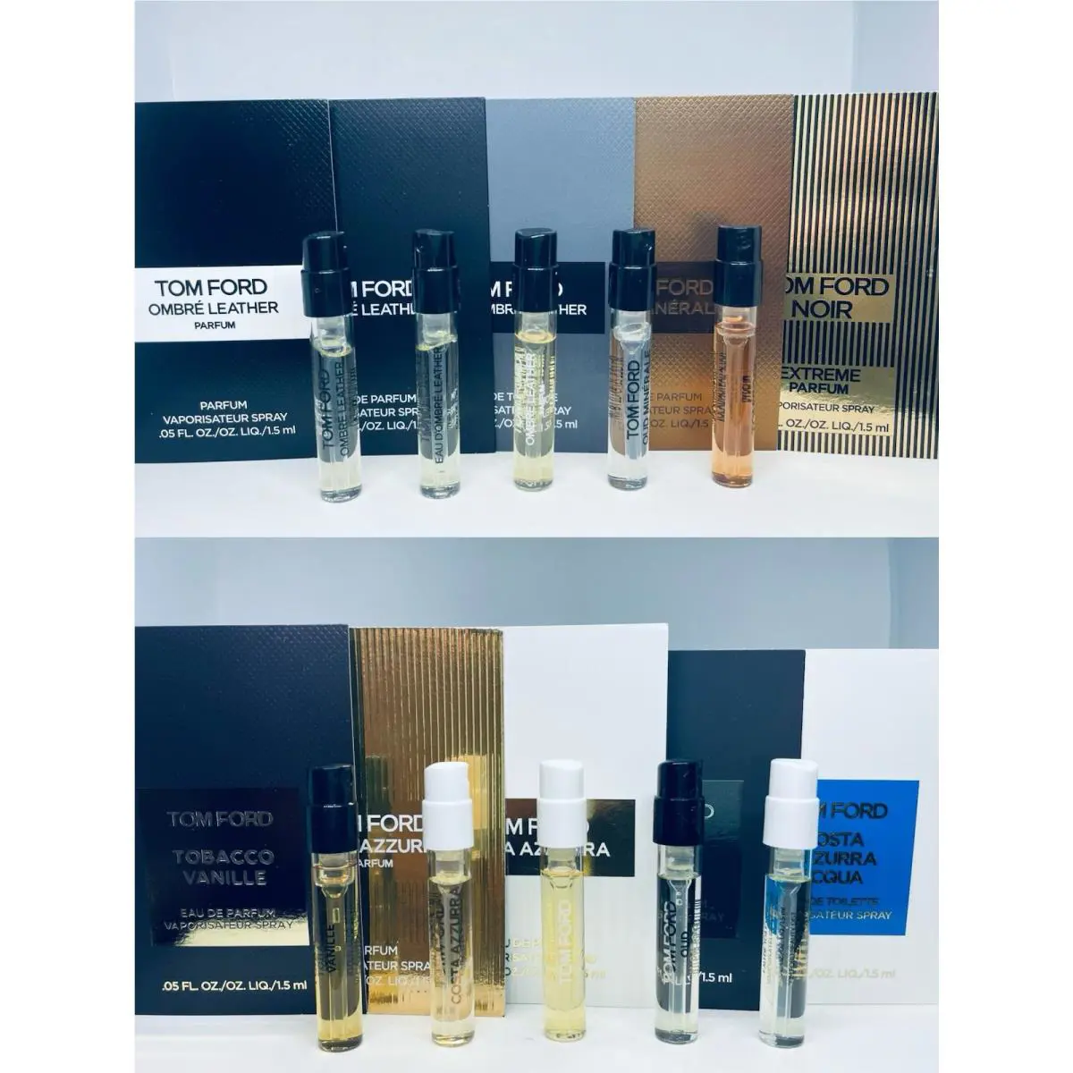 Tom Ford Men Discover Cologne Sample Size Spray 10PC Set
