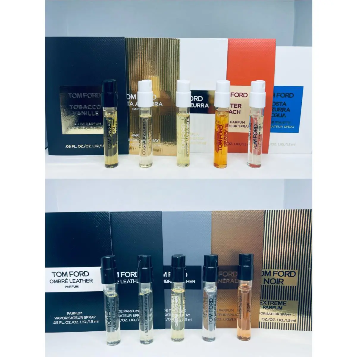 Tom Ford Cologne Perfumes Collection Discovery Sample Spray 10pc Set