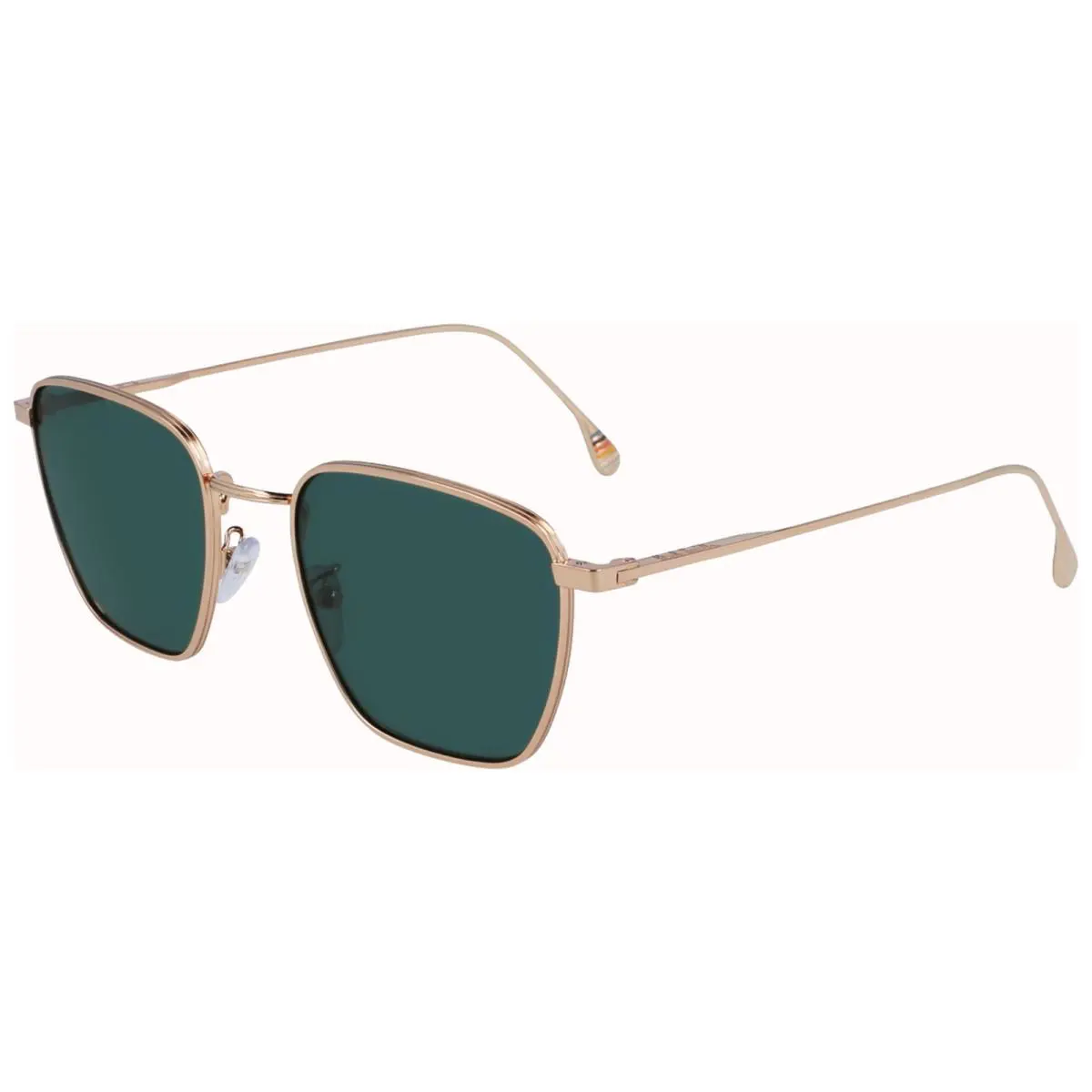 Errol Slim Metal Square Sunglasses - PSSN06953 - Made In Italy Pink Champagne/Green (002) by Paul Smith