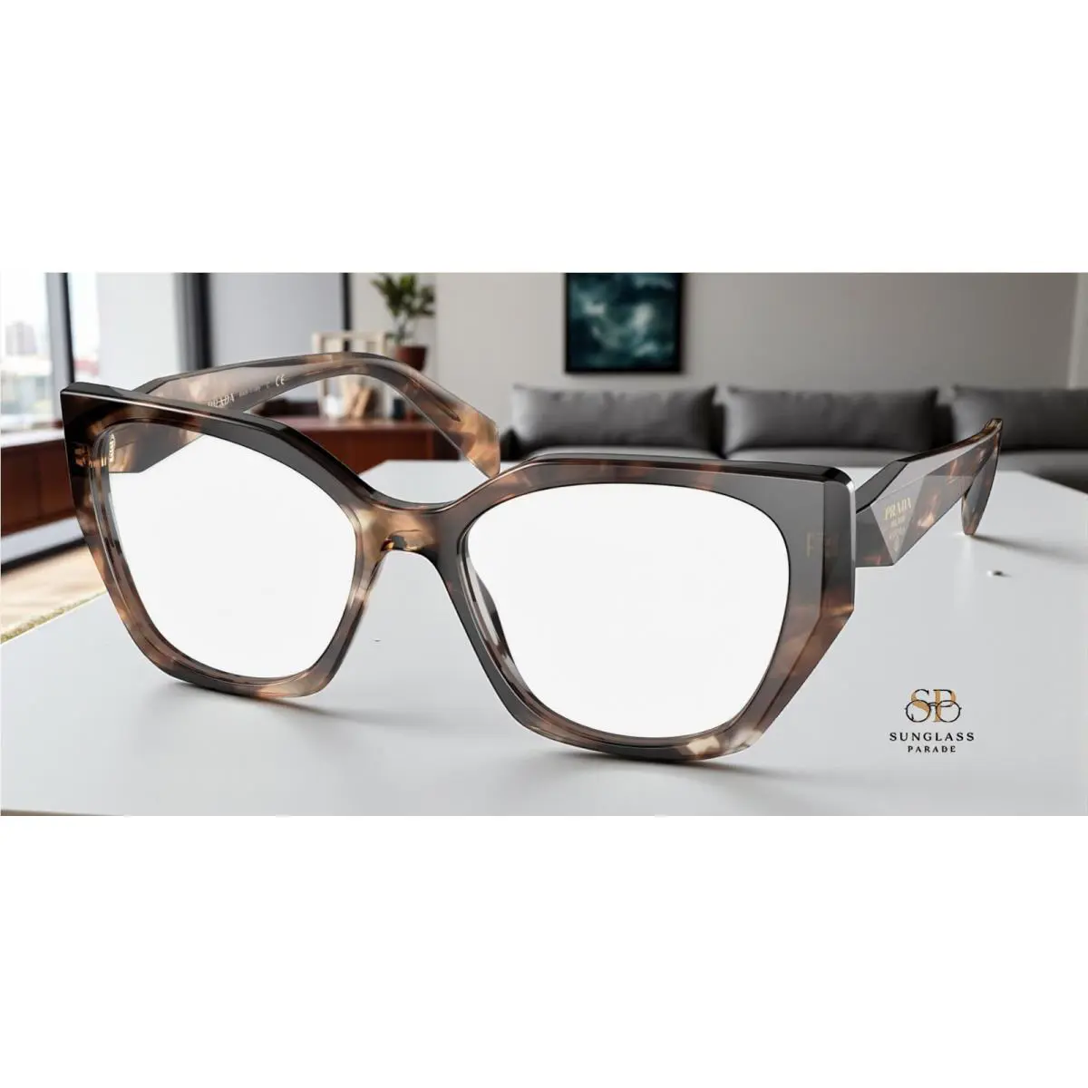Prada PR 18WV 07R1O1 Caramel Tortoise Demo Lens 54 mm Women`s Eyeglasses