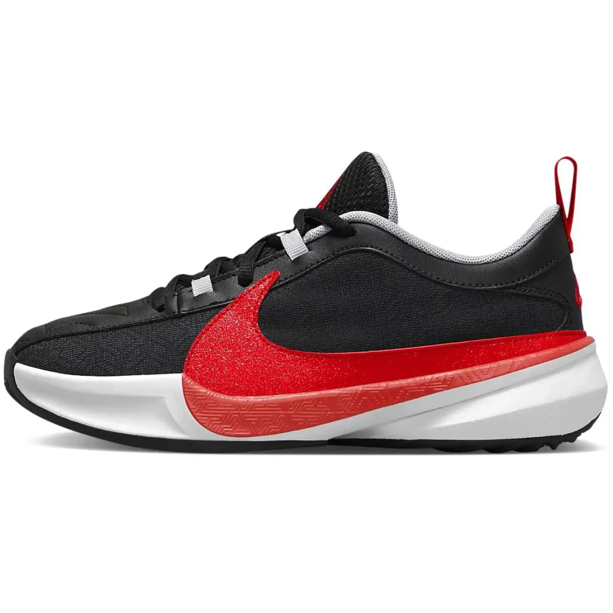 Nike Giannis Freak-5 Big Kids` Basketball Shoes - Black/platinum/wolf Grey/red - Black/Pure Platinum/Wolf Grey/University Red