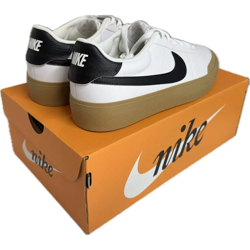 Nike shoes - Nike Court shot - Court shot - FQ8146 112 - White/Black-Gum Light Brown 1