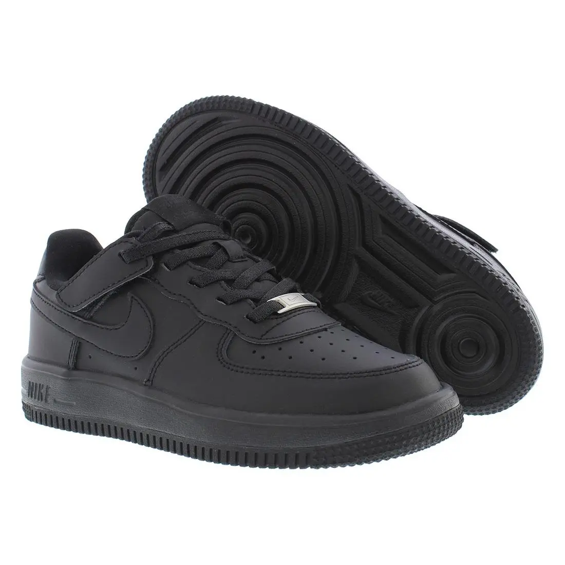 Nike Air Force 1 Low Easyon PS Boys Shoes Size 8 Color: Black/black/black