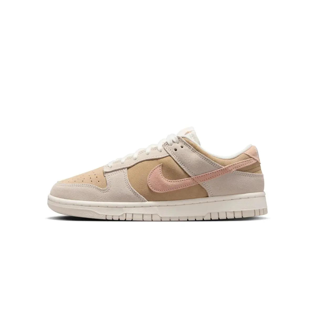 Nike Womens` Dunk Low Sneakers - Phantom/washed Coral/parachute Beige - Phantom/Washed Coral/Parachute Beige