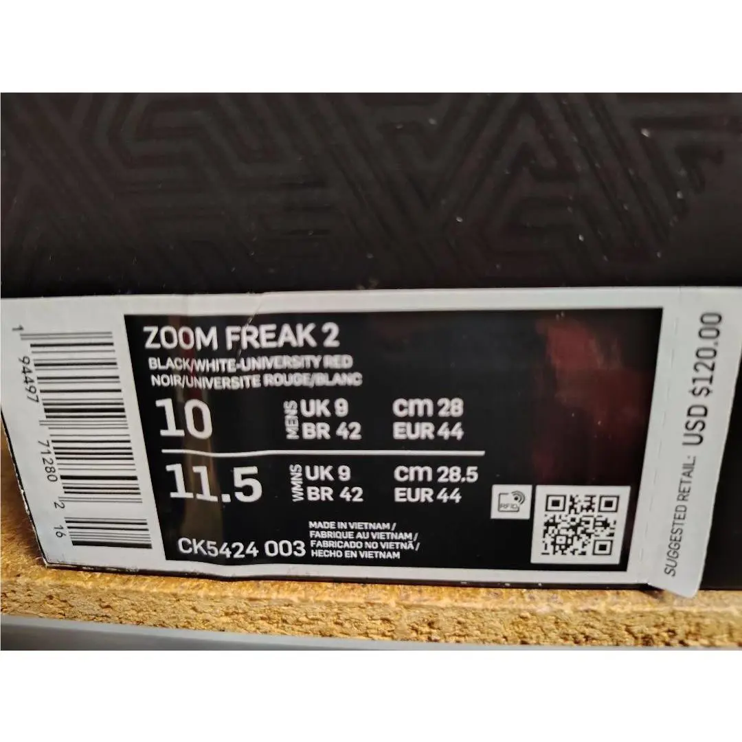Nike shoes - Nike Zoom Freak 2 - Zoom Freak - CK5424 003 - Black White University Red 4