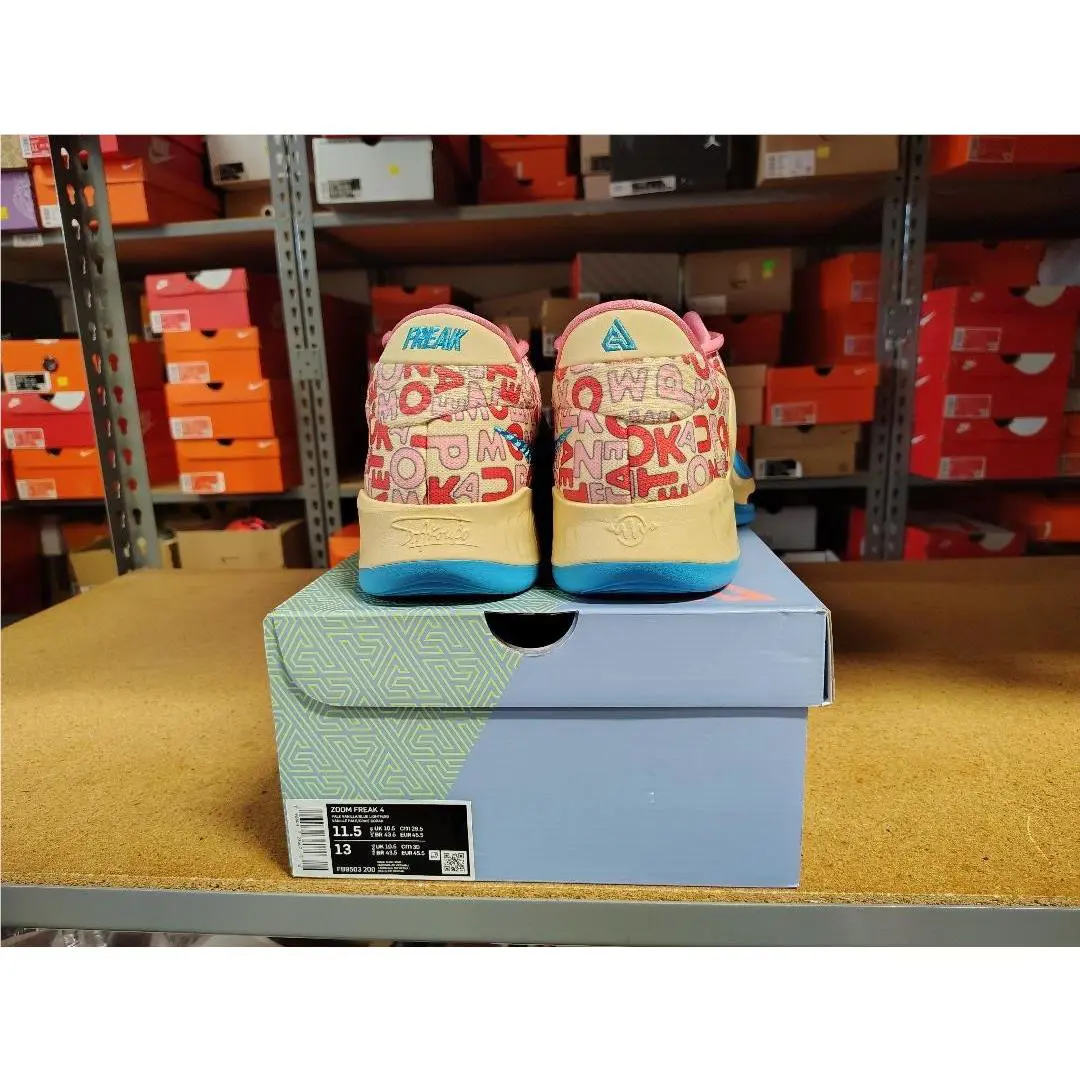 Nike shoes - Nike Zoom Freak 4 - Zoom Freak - FB9503 200 - Pale Vanilla Blue Lightning 3