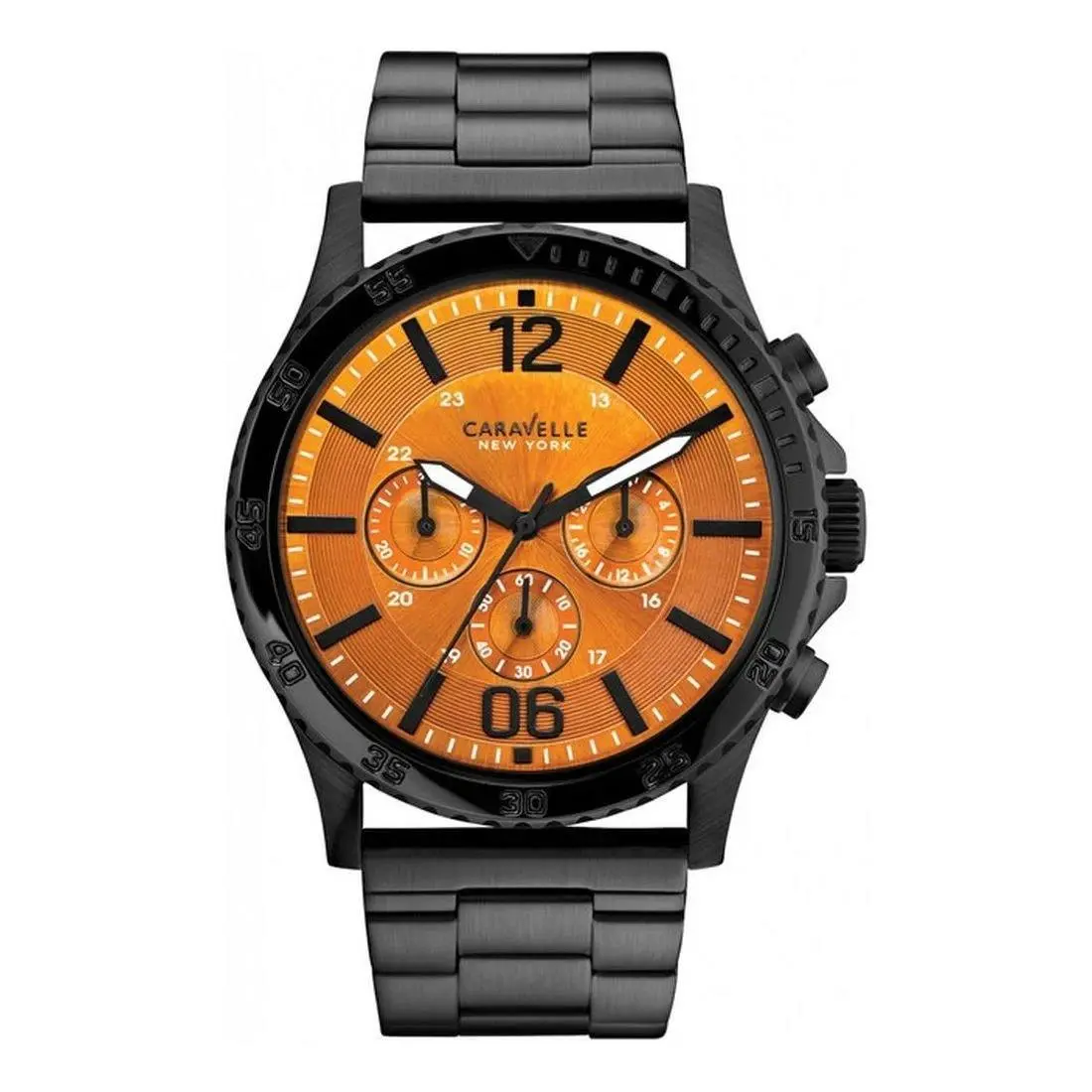 Bulova  Chronograph Men`s Orange Dial Quartz Watch 45A108 by Caravelle