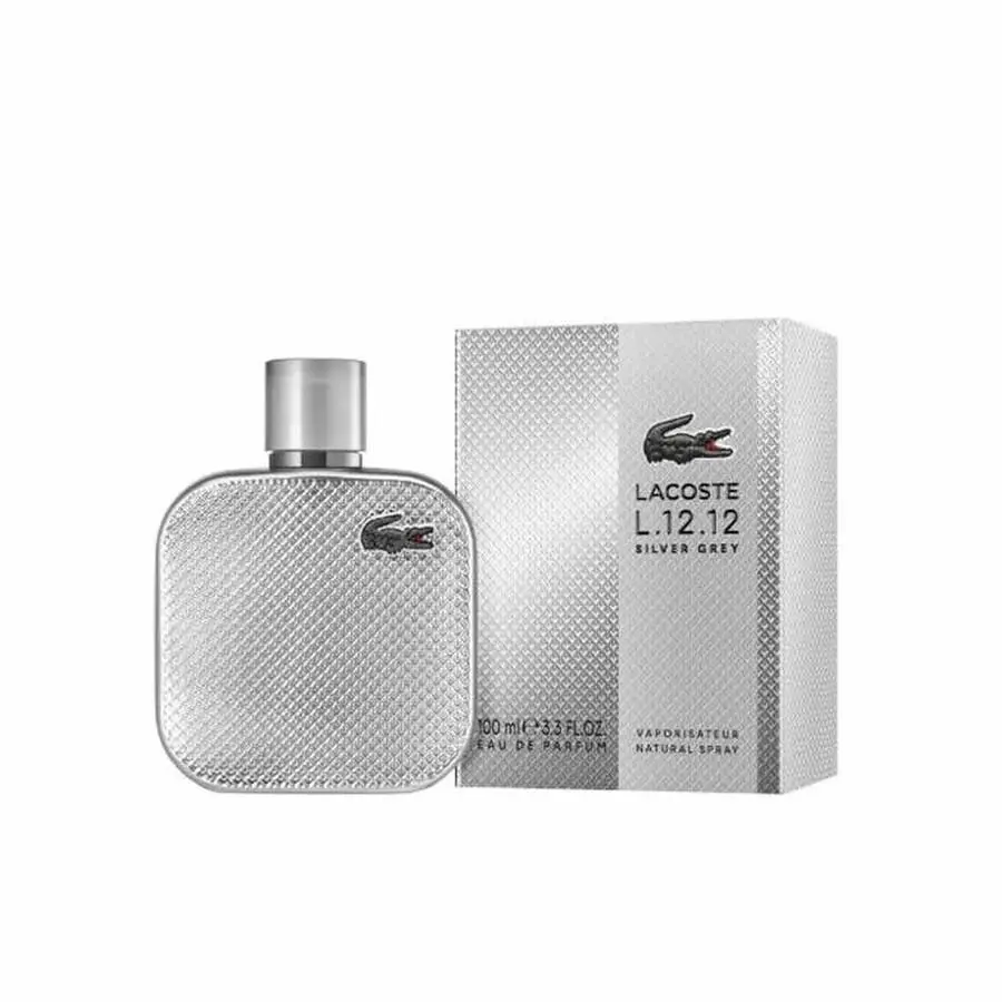 Lacoste L.12.12 Silver Grey Eau de Parfum 3.4 oz /100 ml Spray Men Sealed