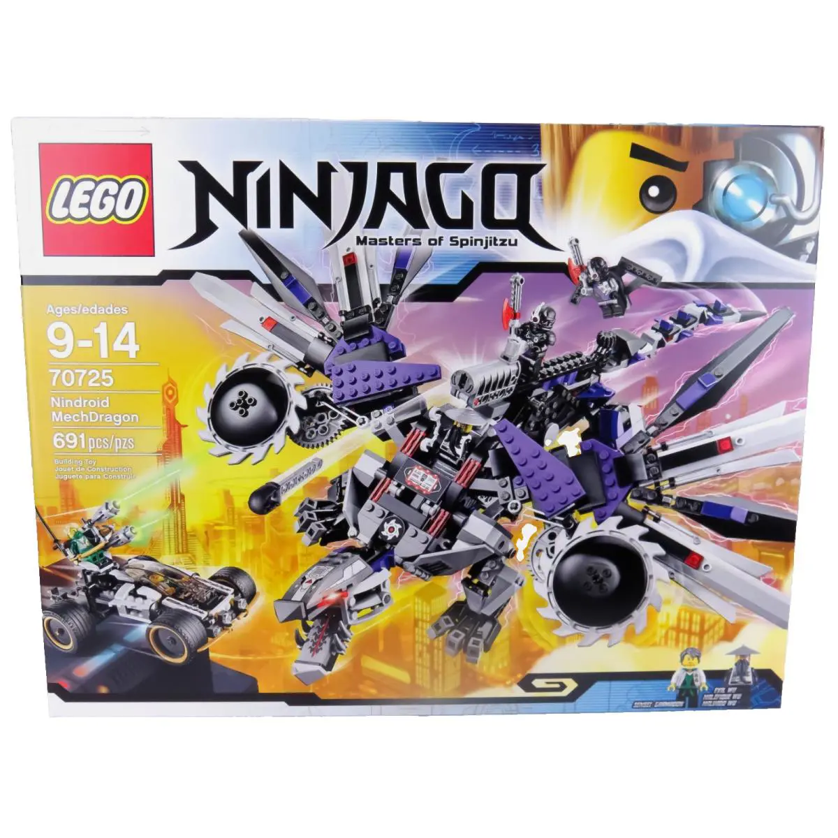 Lego 70725 Ninjago Nindroid Mechdragon Set 691 Pieces 5 Minifig`s Retired Bnisb - Red