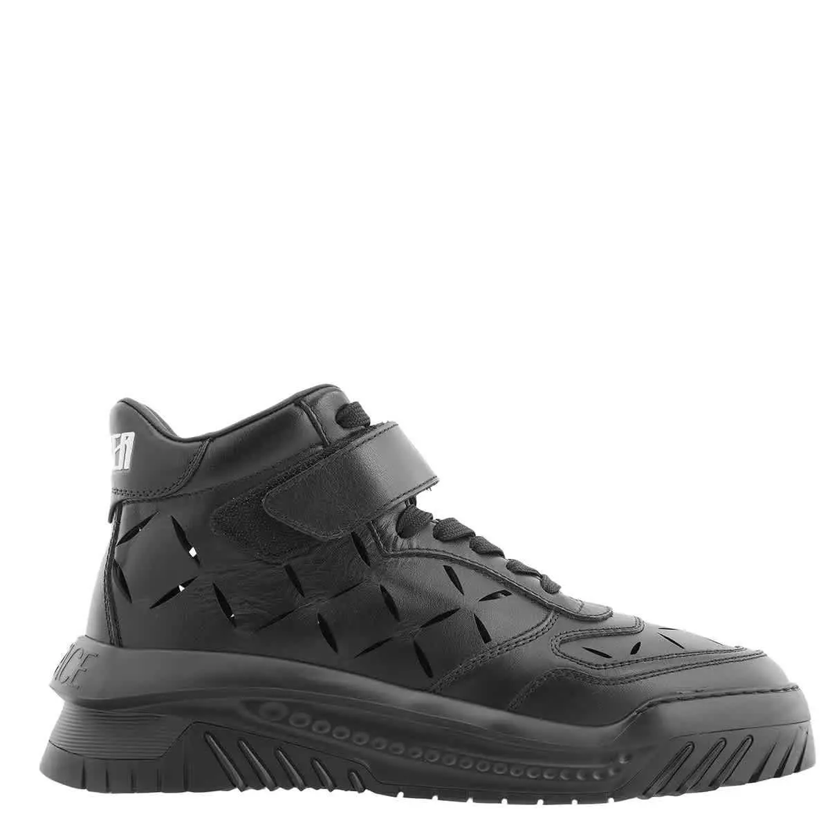 Versace Men`s Black / Palladium Odissea High Top Sneakers