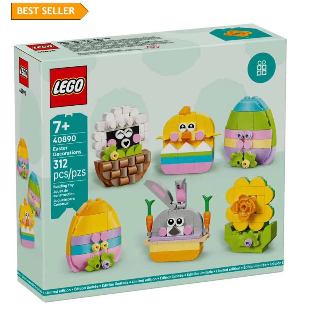 Easter Decorations 312-Piece Building Set – Create Bunny Chick Sheep Designs